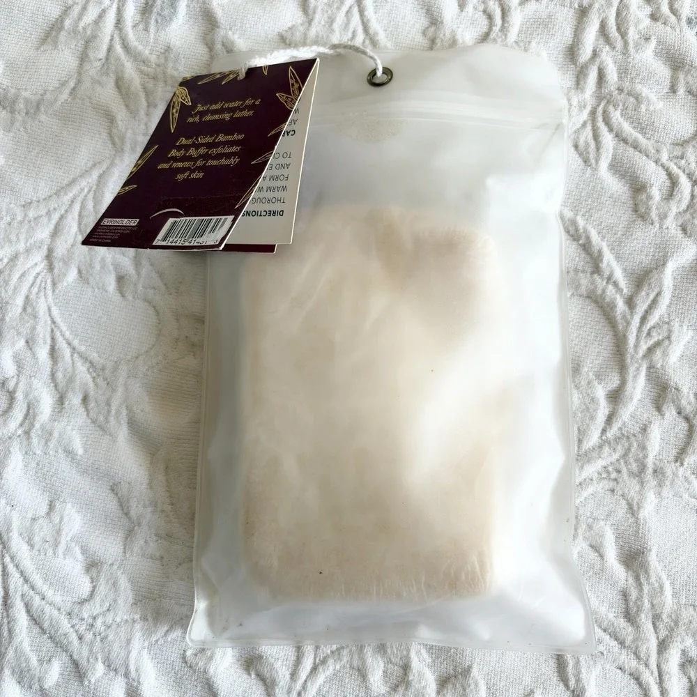 Spongeables Bamboo Body Buffer Grapefruit & Olive Oil Exfoliates 20 + Washes